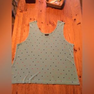 Citiknits Womens polka dot sleeveless top XL